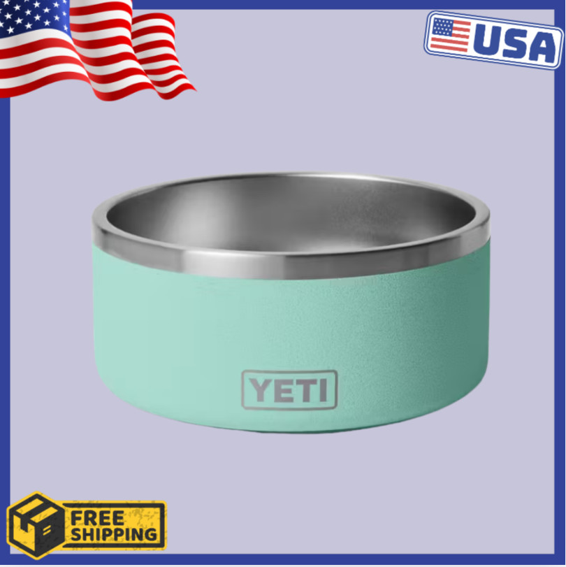 [BIG SALE] YETI Dog Bowl Boomer 8 Stainless Steel Dish - Sea Stone