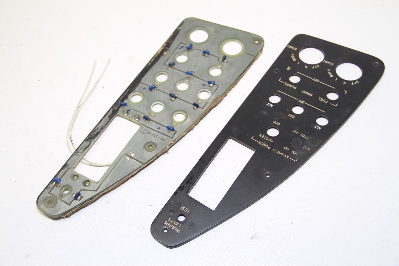Beechcraft L/H Upper Console Edge Lighted Panel & Circuit board, 60-324126-1