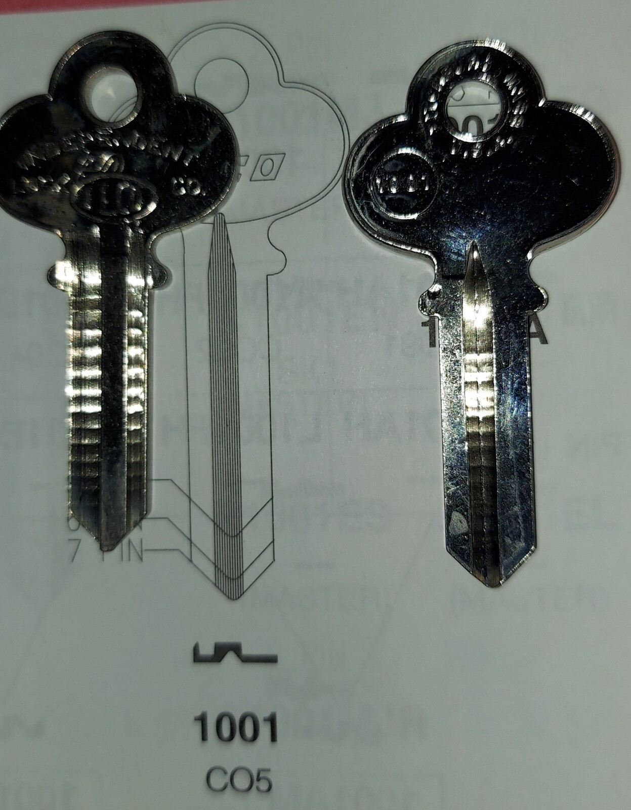 Corbin, 1001, CO5, 65, 512, X1-97-5 Vintage (1) Key Blank.