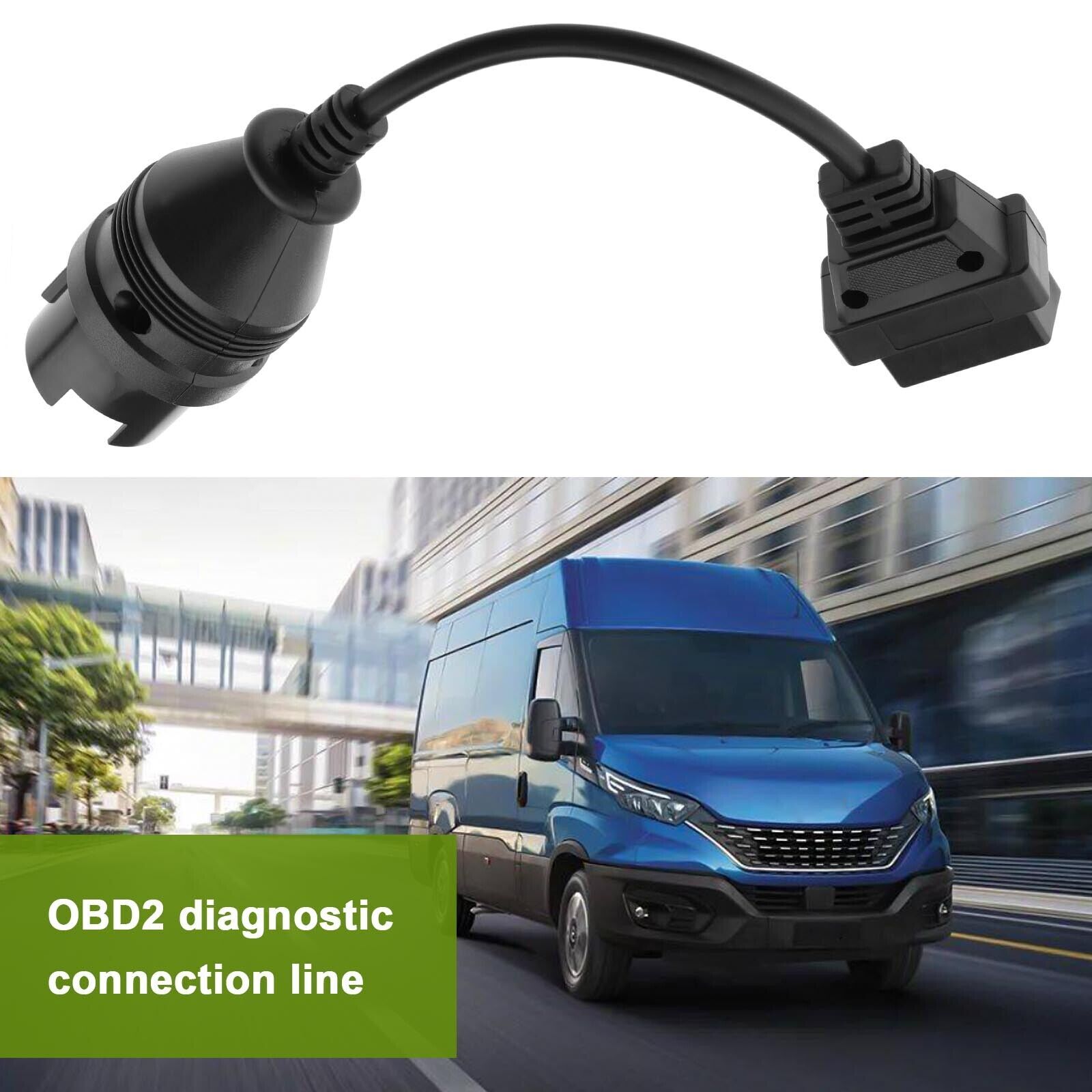 38 Pin Male to 16 Pin Female OBD2 Scanner Adapter Cable Truck Diagnostic Tool