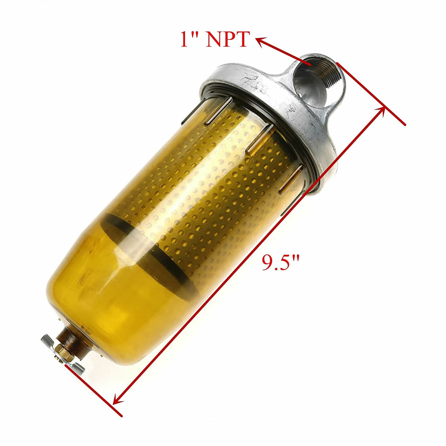 496-3/4 FOR Goldenrod Water Block Fuel Tank Filter with 1" NPT Cap