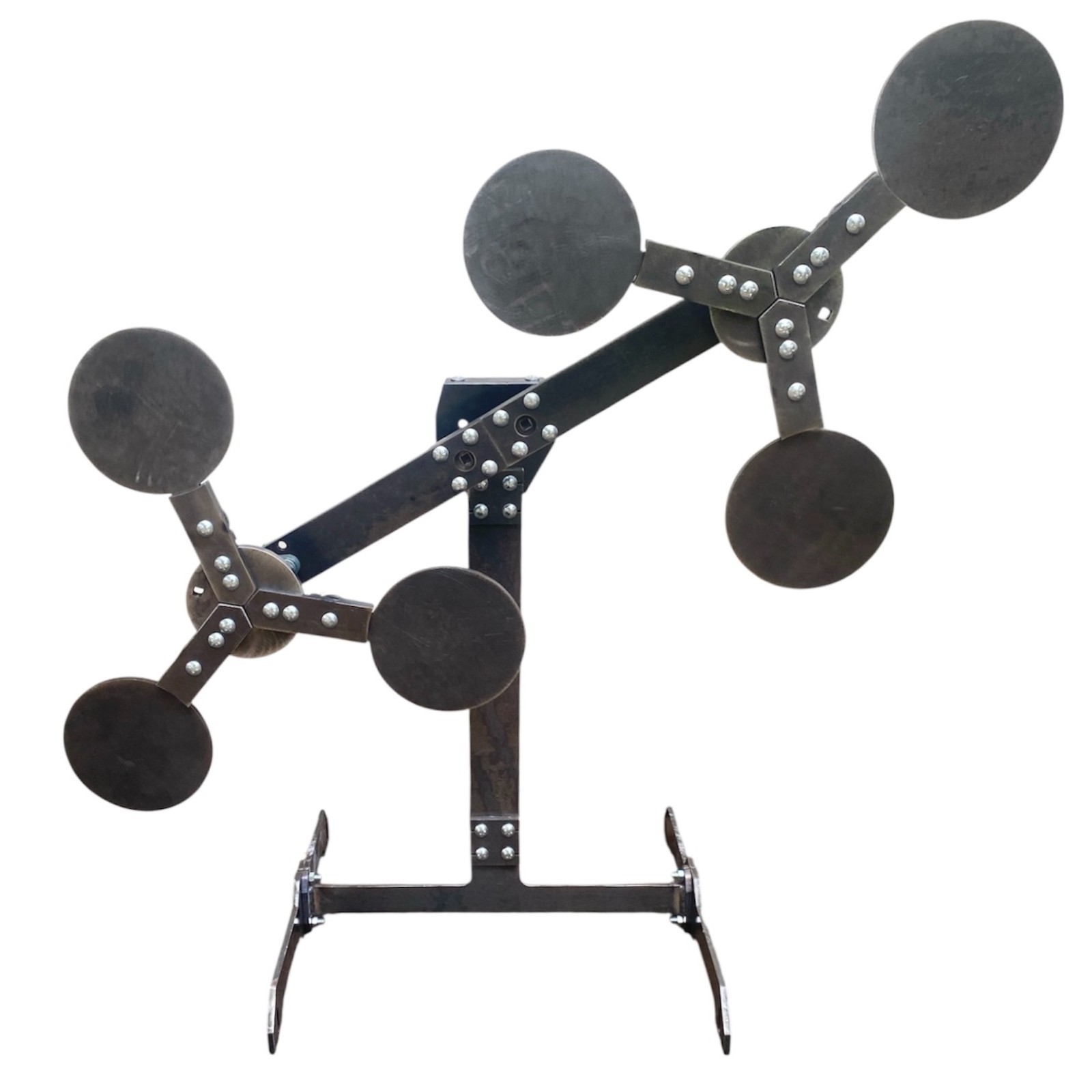 AR500 Portable Cyclone Texas Star Reactive Steel Shooting Target - 8in Paddles