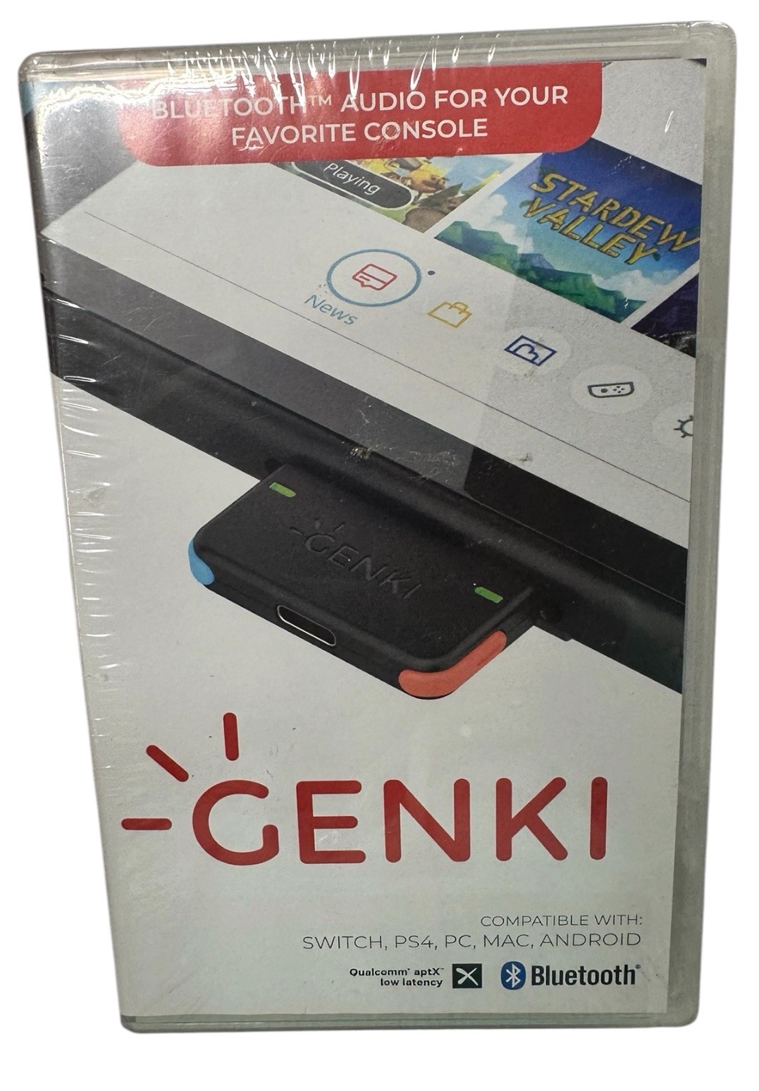 GENKI Bluetooth 5.0 Audio Adapter COMBO Nintendo Switch PS4 MAC Android  Sealed