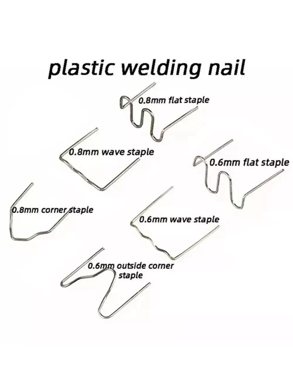 600pcs set Welding Studs Bumper Machine Plastic Nail Standard inner corner