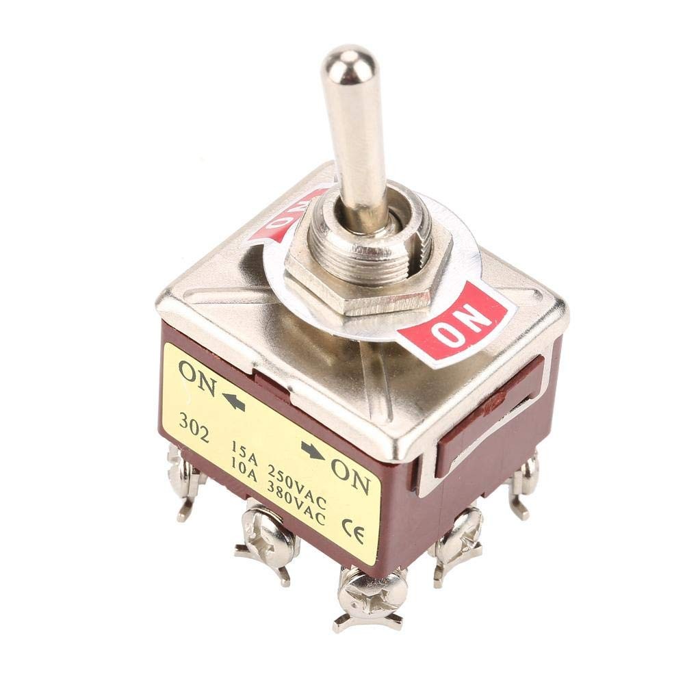Onon 2 Position Toggle Switch 3pdt 9 Pin 12mm 15a/250vac 10a/380vac Rocker Toggl