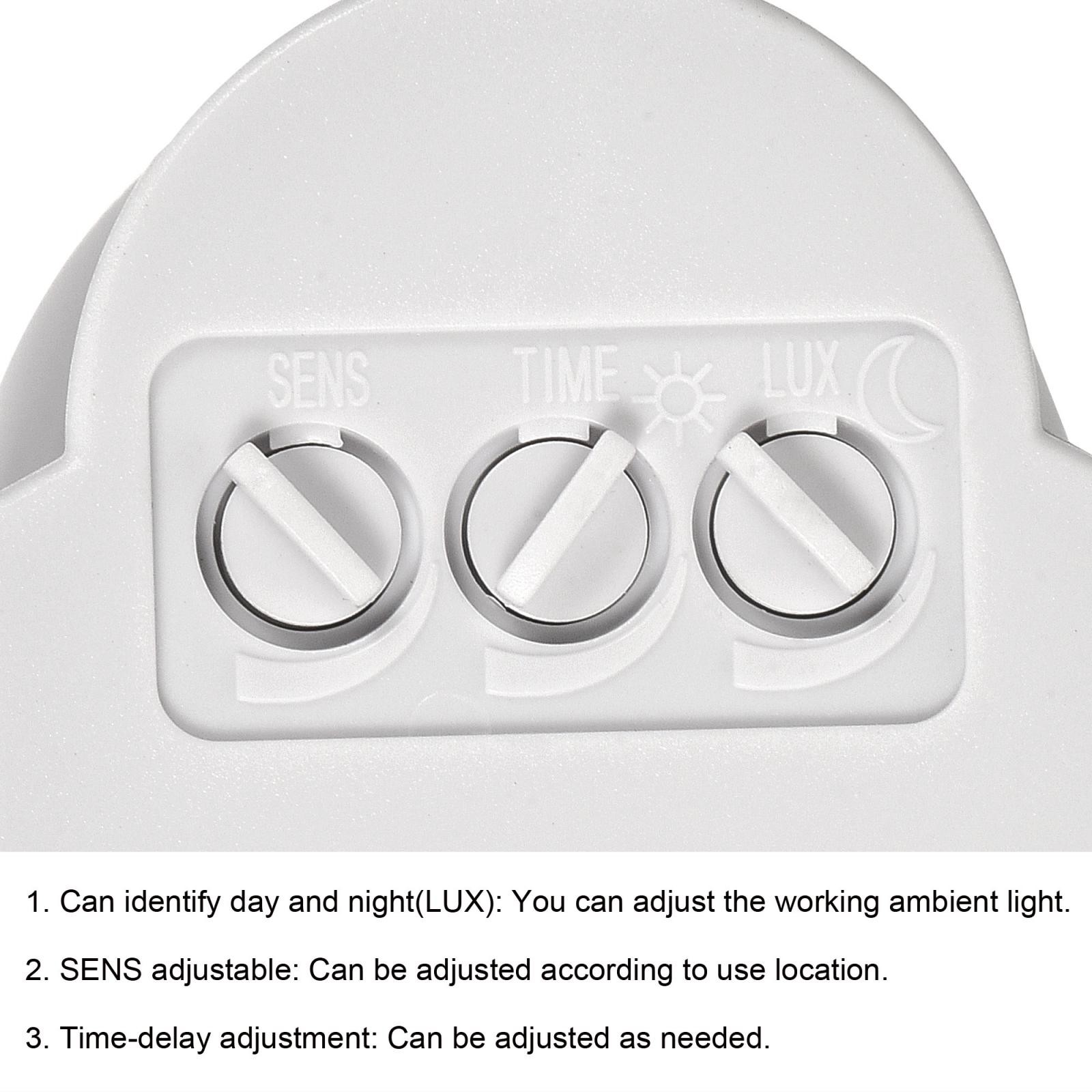 Motion Sensor AC110-240V Infrared PIR Detector Switch Wall Mount White