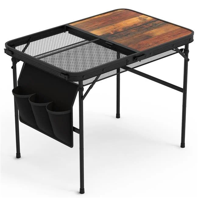 Fresh Fab Finds FFF-GPCT5189 35.43 x 23.62 x 26 in. Foldable Camping Table Al...