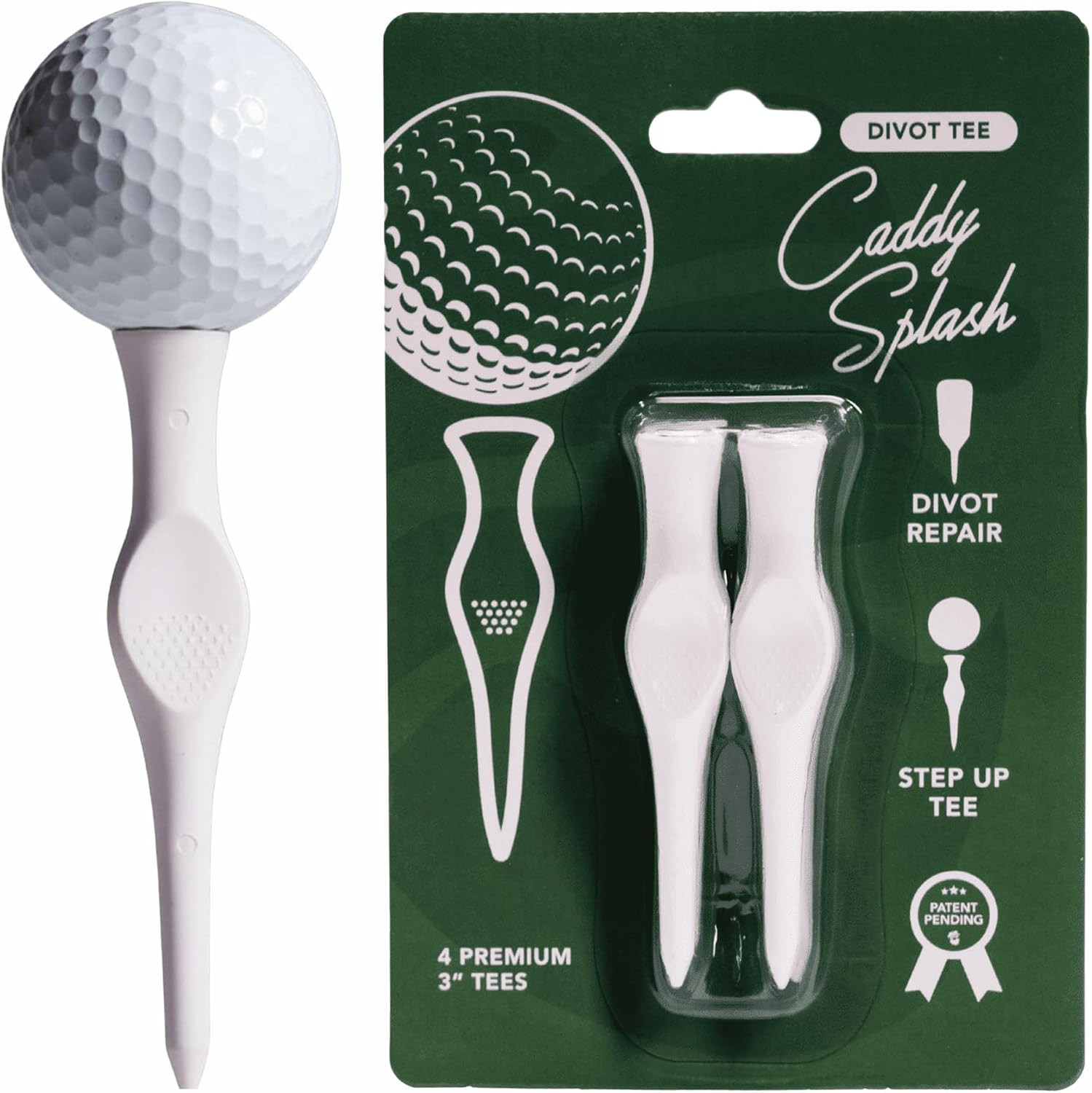 Step up Golf Tee & Divot Repair Tool – 3'' Caddy Splash