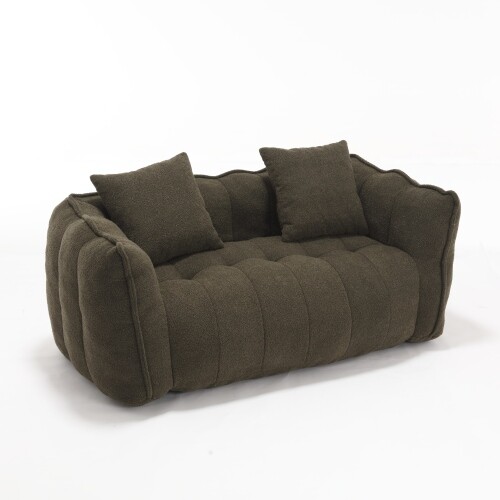 Bean Bag Sofa with high resilience foam core BeanBag Chair 2 people Olive+Green