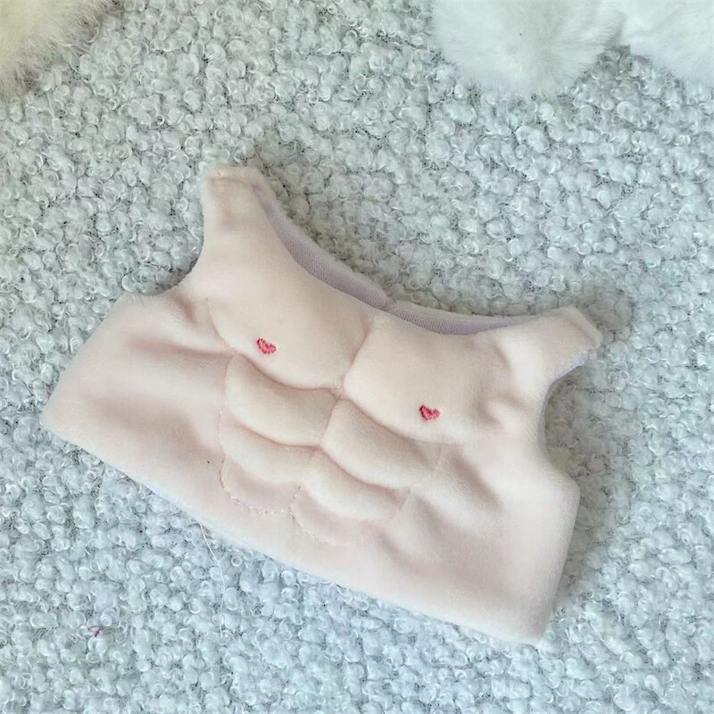 20cm 40cm Eight Fake Abs Cotton Doll Vest Clothes Dress Up Gift
