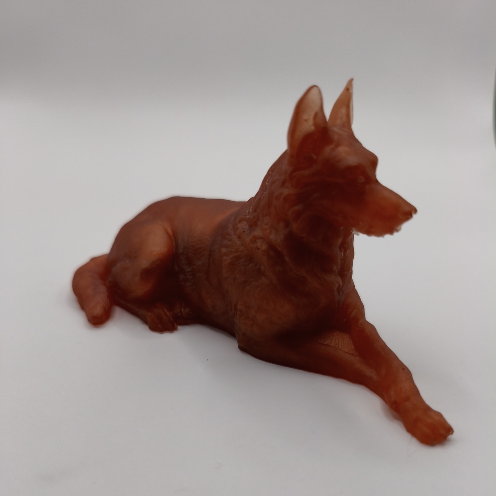 Resin Alsatian German Shepherd Dog Ornament Figurine Homemade, copper Gift Uk