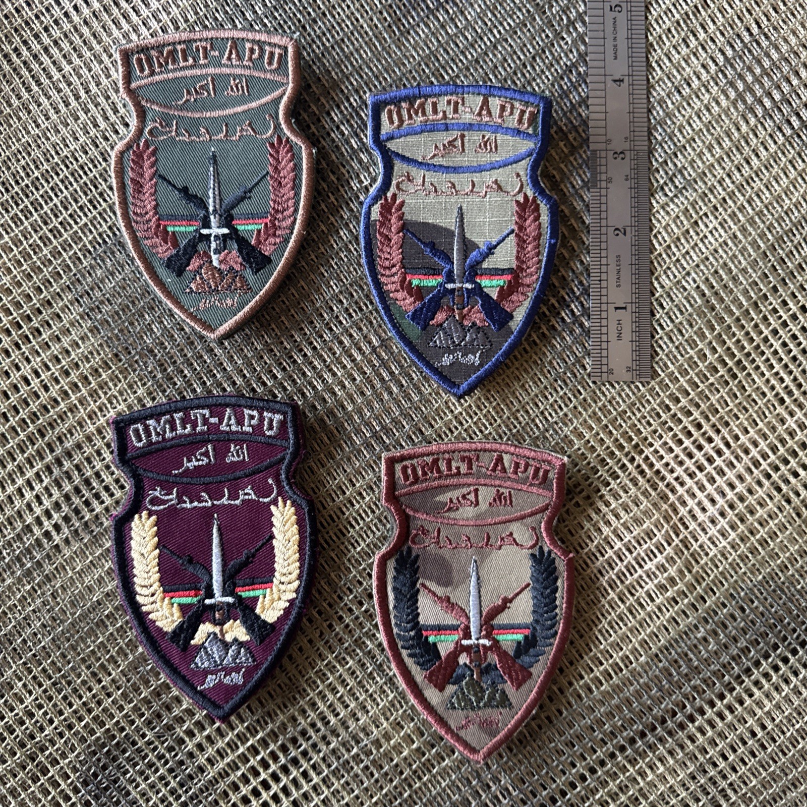 NATO US French OMLT Team PATCH -Afgan War Issue ISAF -4 Patch Set!!!