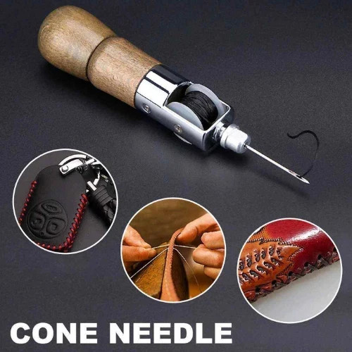 DIY Leather Sewing Awl Kit Speedy Hand Stitcher Waxed Thread Craft & Repair Tool