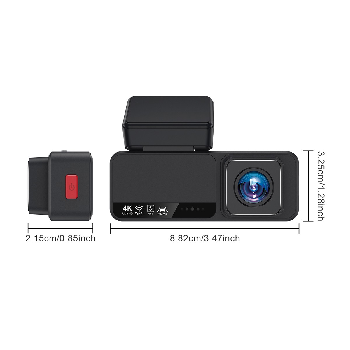 Dash Camera 4K Front &Rear Dash Cam Built-In WiFi & GPS App control Night Vision