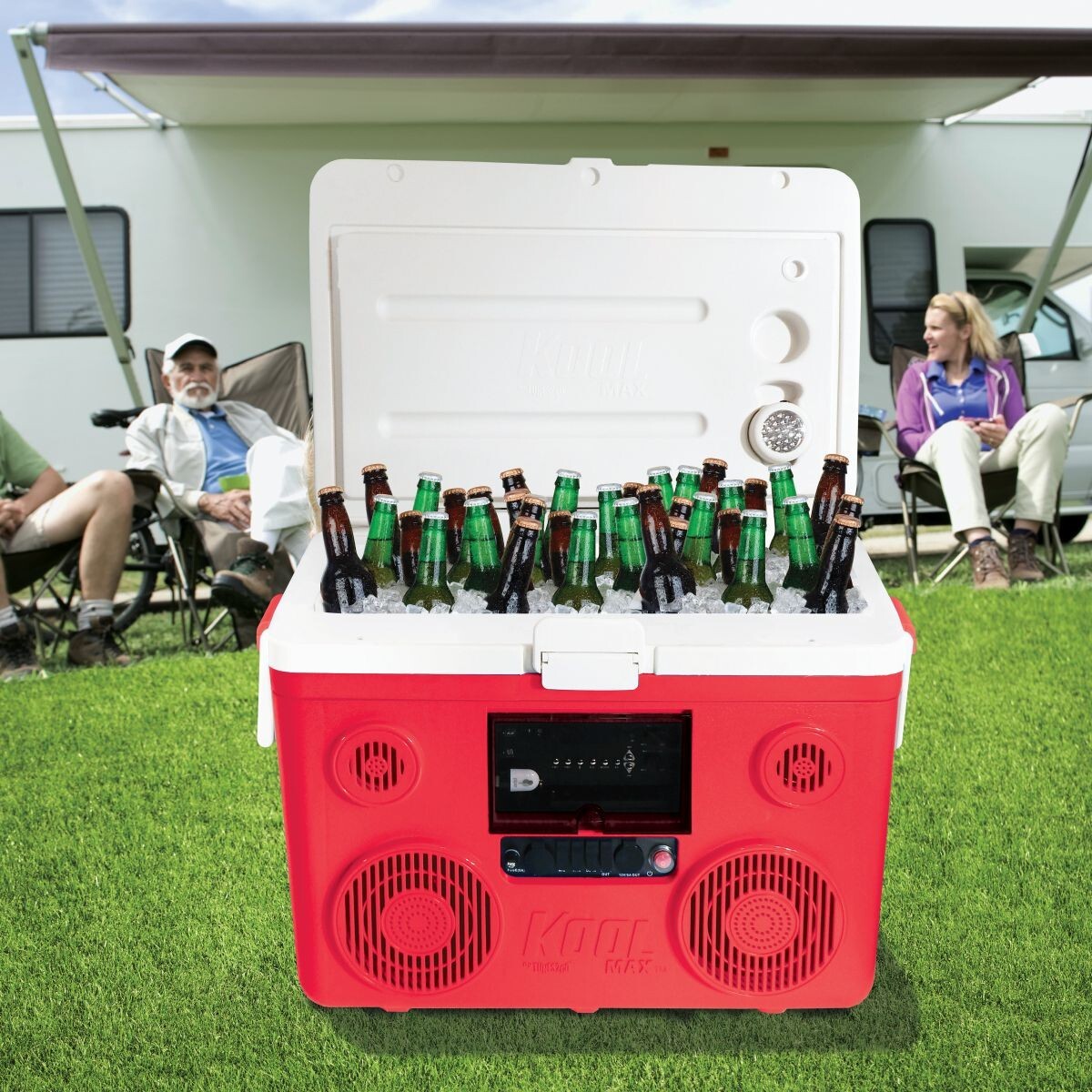 KoolMAX 40 Qt Cooler 350W Audio System Bluetooth Speaker Power Station -Refurber