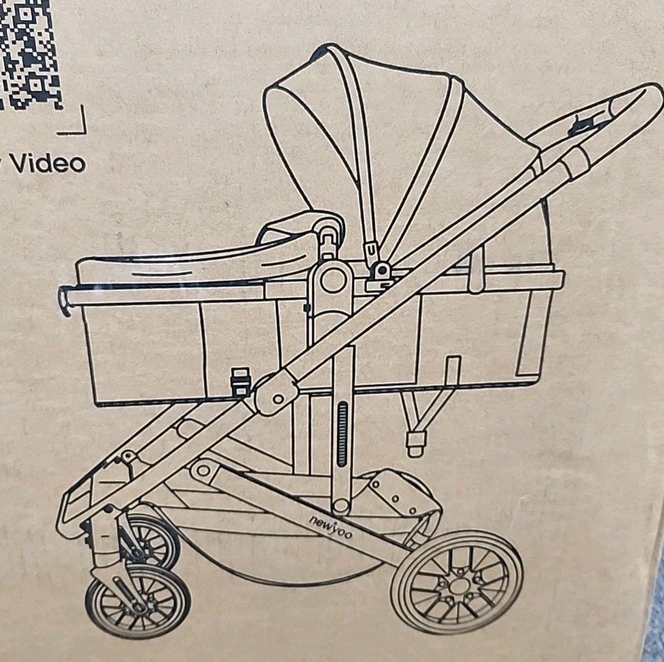 NEW Newyoo Infant Stroller with Bassinet Mode 0-36m - Grey