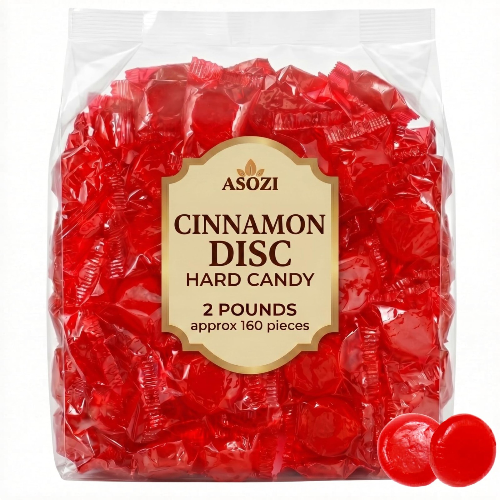 Cinnamon Discs Hard Candy 2lb | Old Fashioned Individually Wrapped