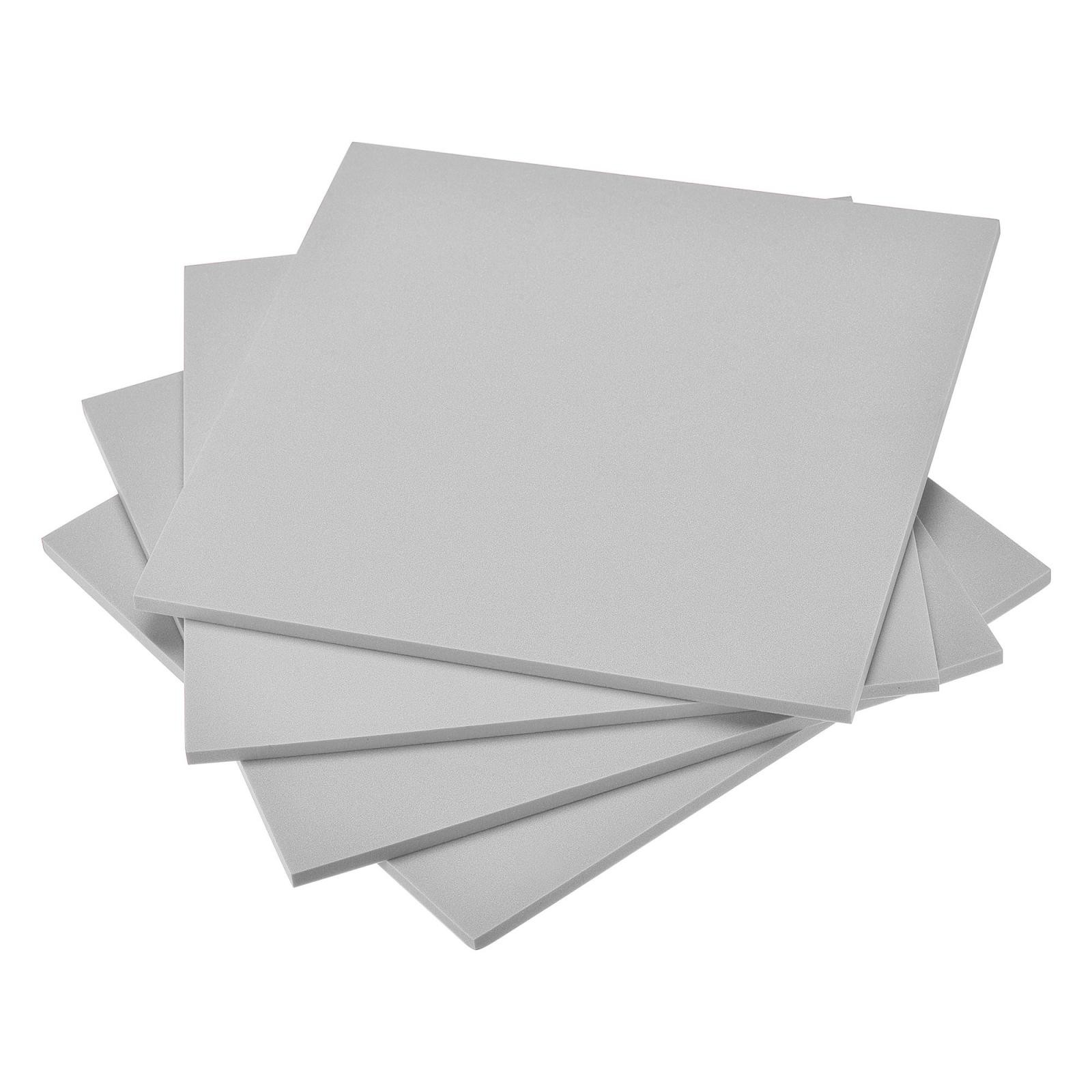 4 Pcs Grey EVA Foam Sheets 10 x 10 Inch 7mm Thickness for Crafts DIY Projects