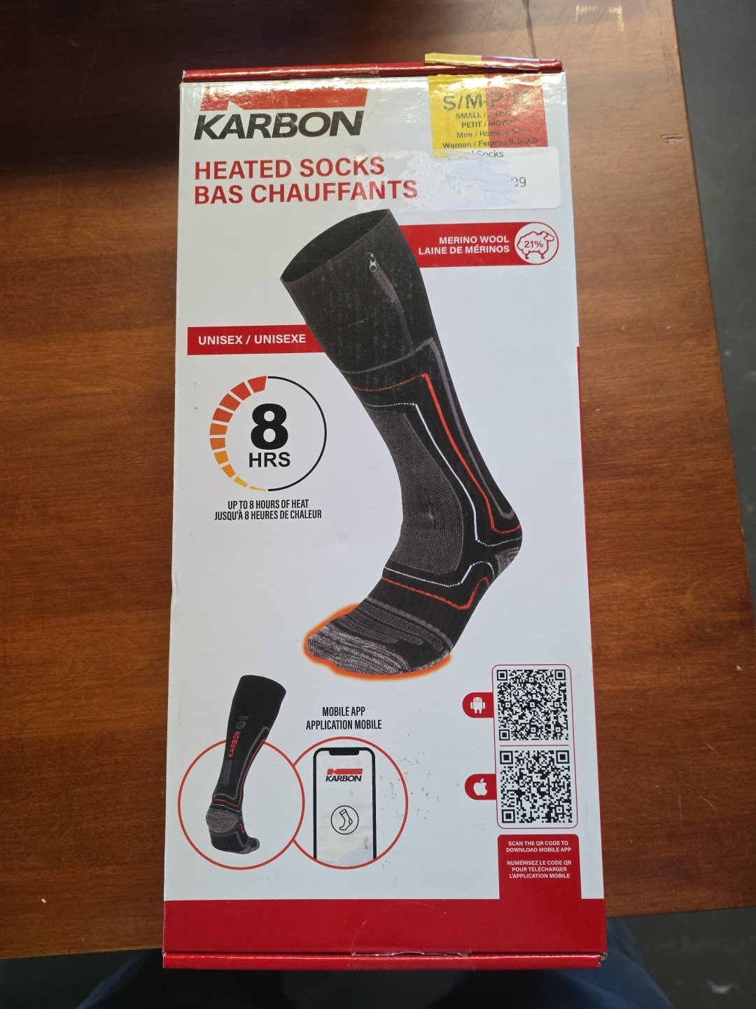 Karbon Heated Socks S/M Unisex