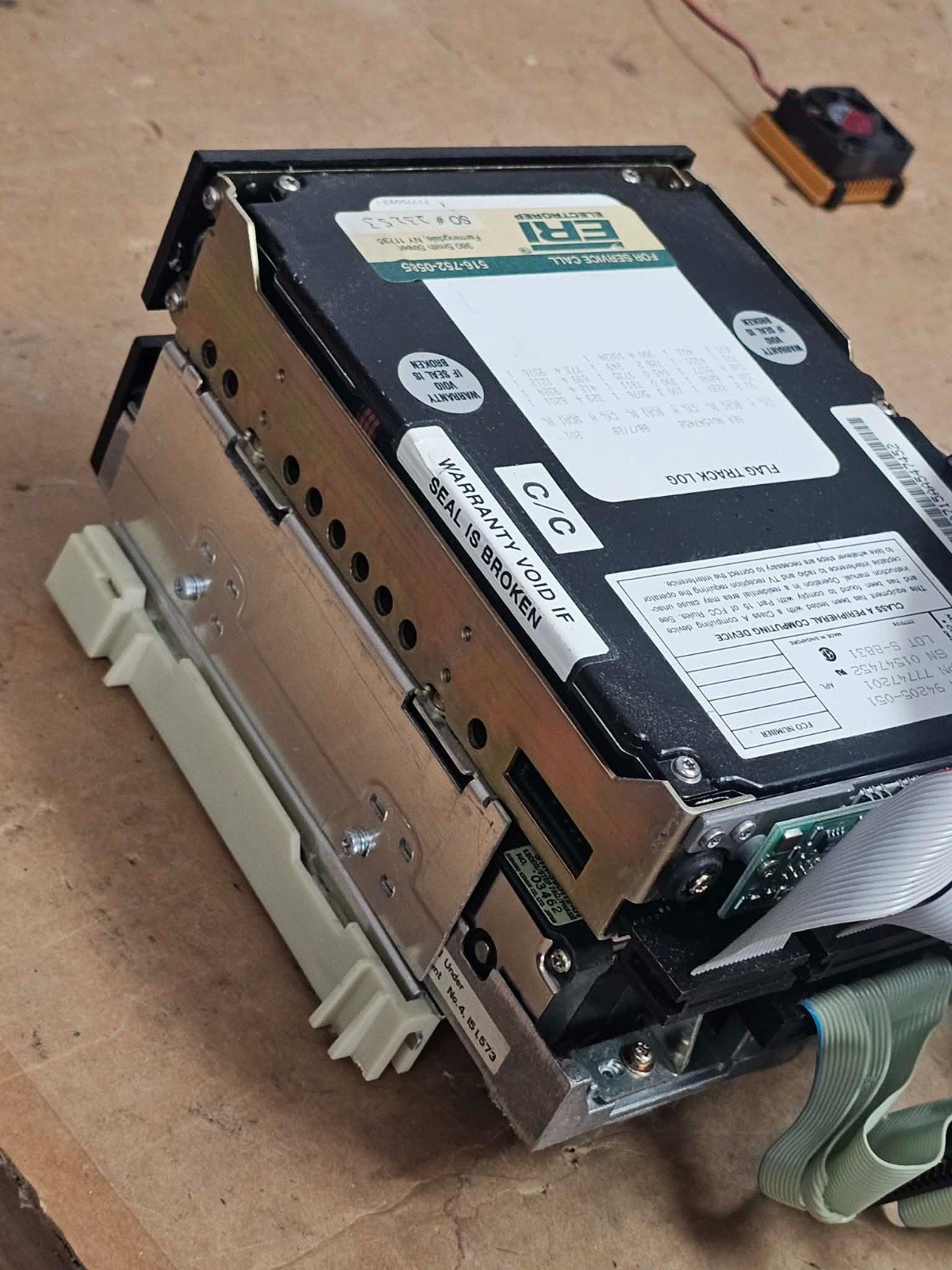 Vintage AT&T 6300 Computer MFM CONTROL DATA 43MB Floppy Drive, Controller & Cage