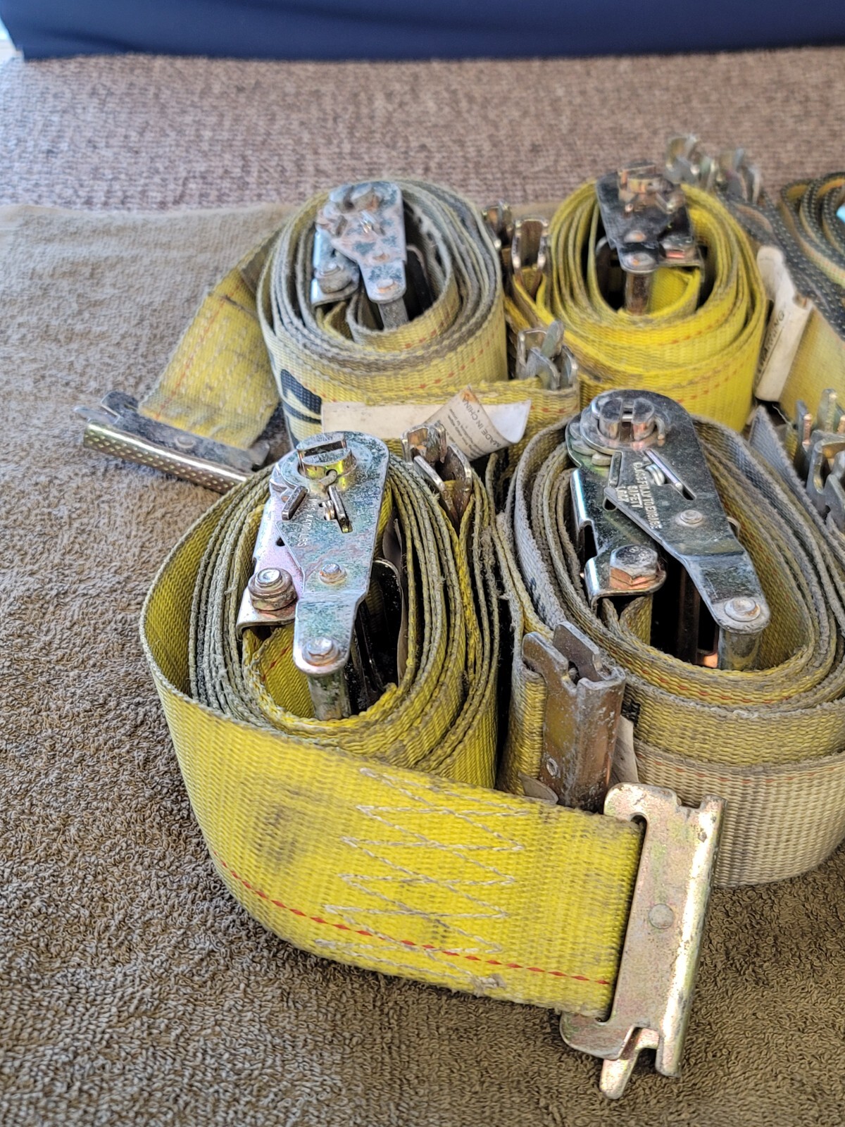 14 Cargo Ratchet Straps Hold Down Tie Down 2" 12' E Track Mytee Uscc US Logistic