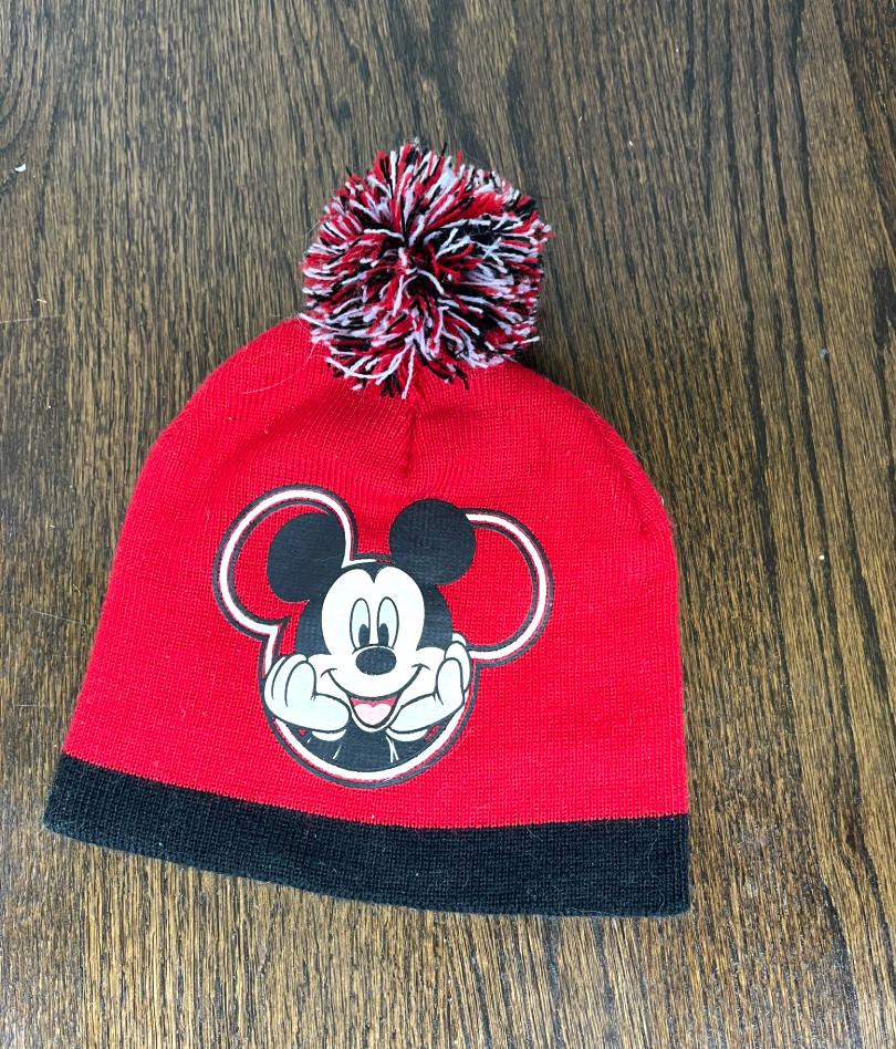 Toddler Disney Mickey Mouse Winter Knit Hat with Pom Pom - New