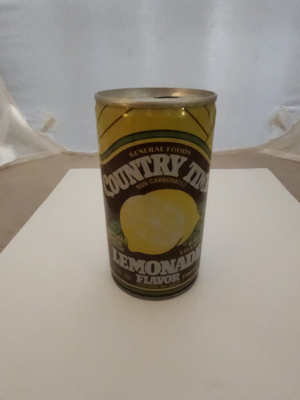 Country Time Lemonade Flavor Steel Can Flat Pull Tab Top Rare Vintage