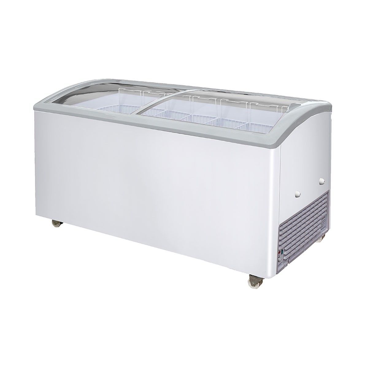 Excellence VB-7HC 66" Curved Lid Ice Cream Display Freezer, 18.5 cu. ft.