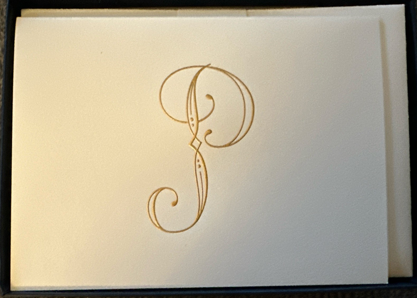 Crane Co Stationery Initial “P” Notecards With Envelopes New (10 Count)