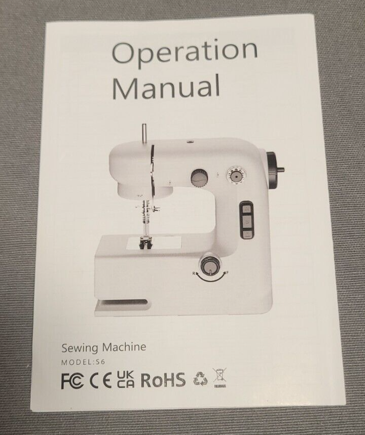 Mini Sewing Machine for Beginners, Two Speed Adjustment with Lights, Foot Pedals