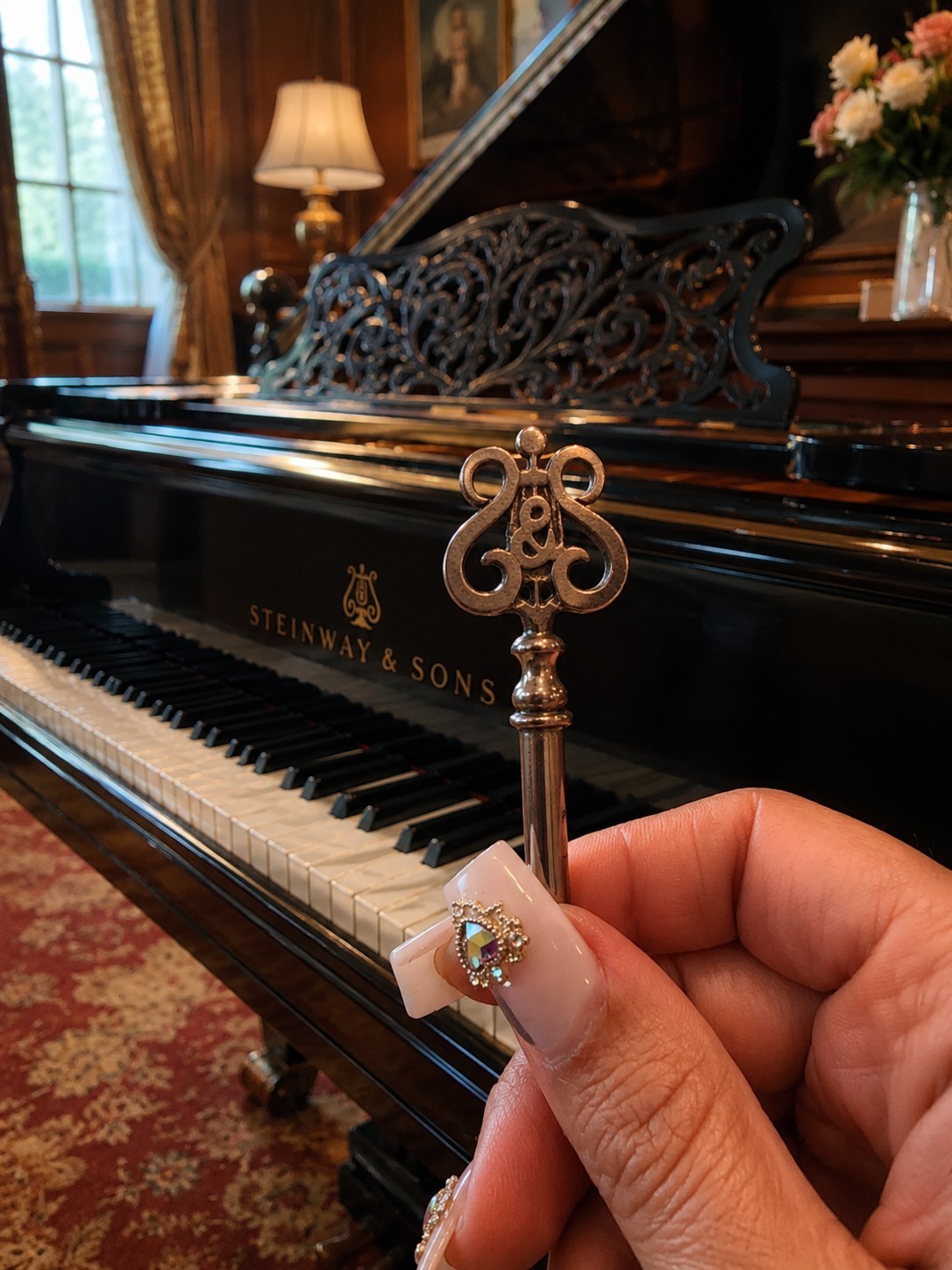 Antique Steinway and Sons Piano Lock Key