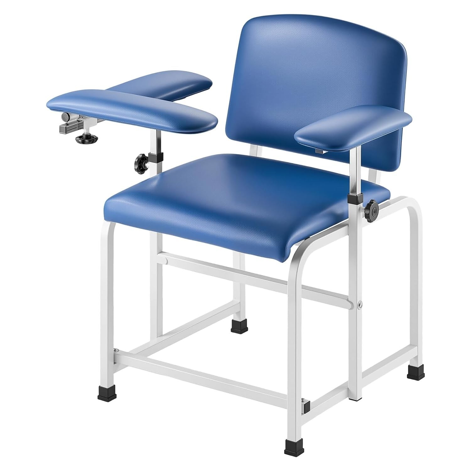 Phlebotomy Chair, Blood Draw Chair with Adjustable Armrests and Flip Arm, 400LBS