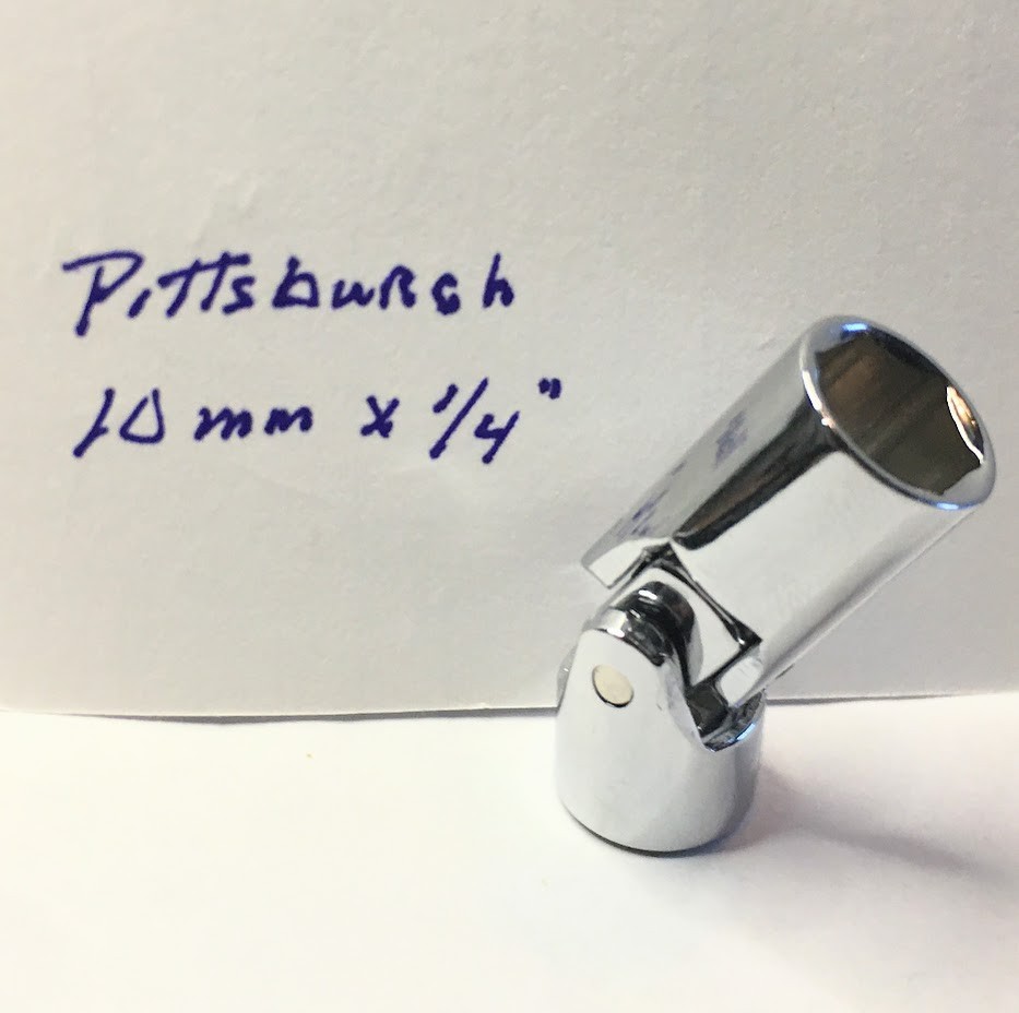 Pittsburgh  10 mm x 1/4 Dr Flex  Socket 6 Point  Free USA Shipping