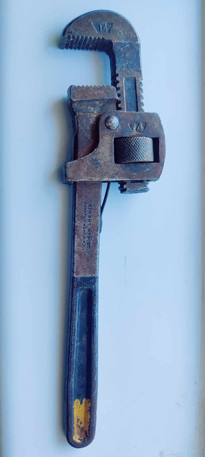 Trimont Mfg Co. Roxbury Mass U.S.A. 14" Pipe Wrench Adjustable & Linemans Pliers
