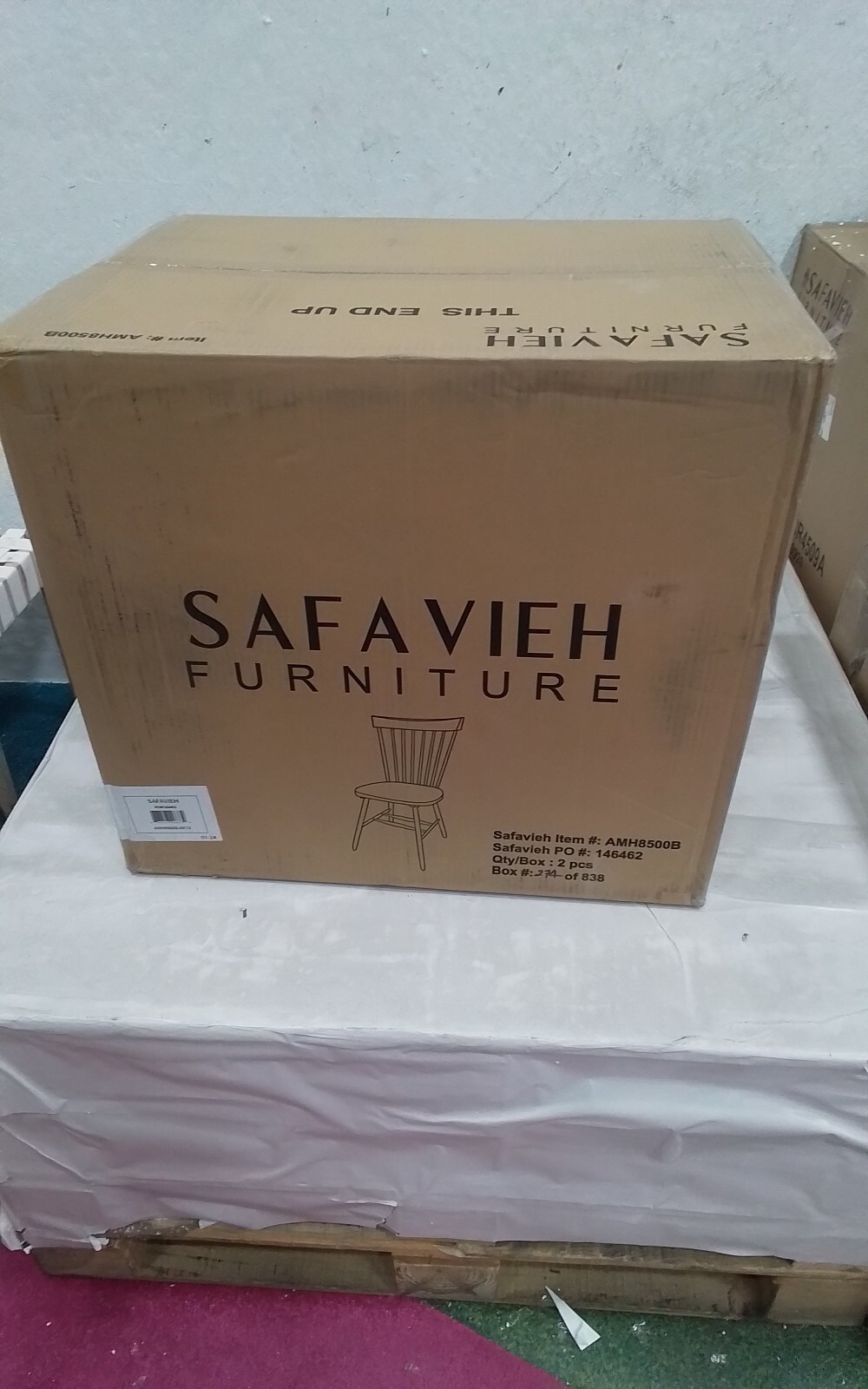 Safavieh PARKER SPINDEL SIDE CHAIR, Reduced Price 2172736565 AMH8500B