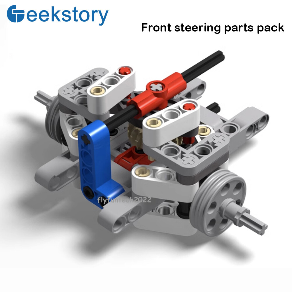 MOC Technic Building Blocks Wheel Rear-drive Differential Front Wheel Steering