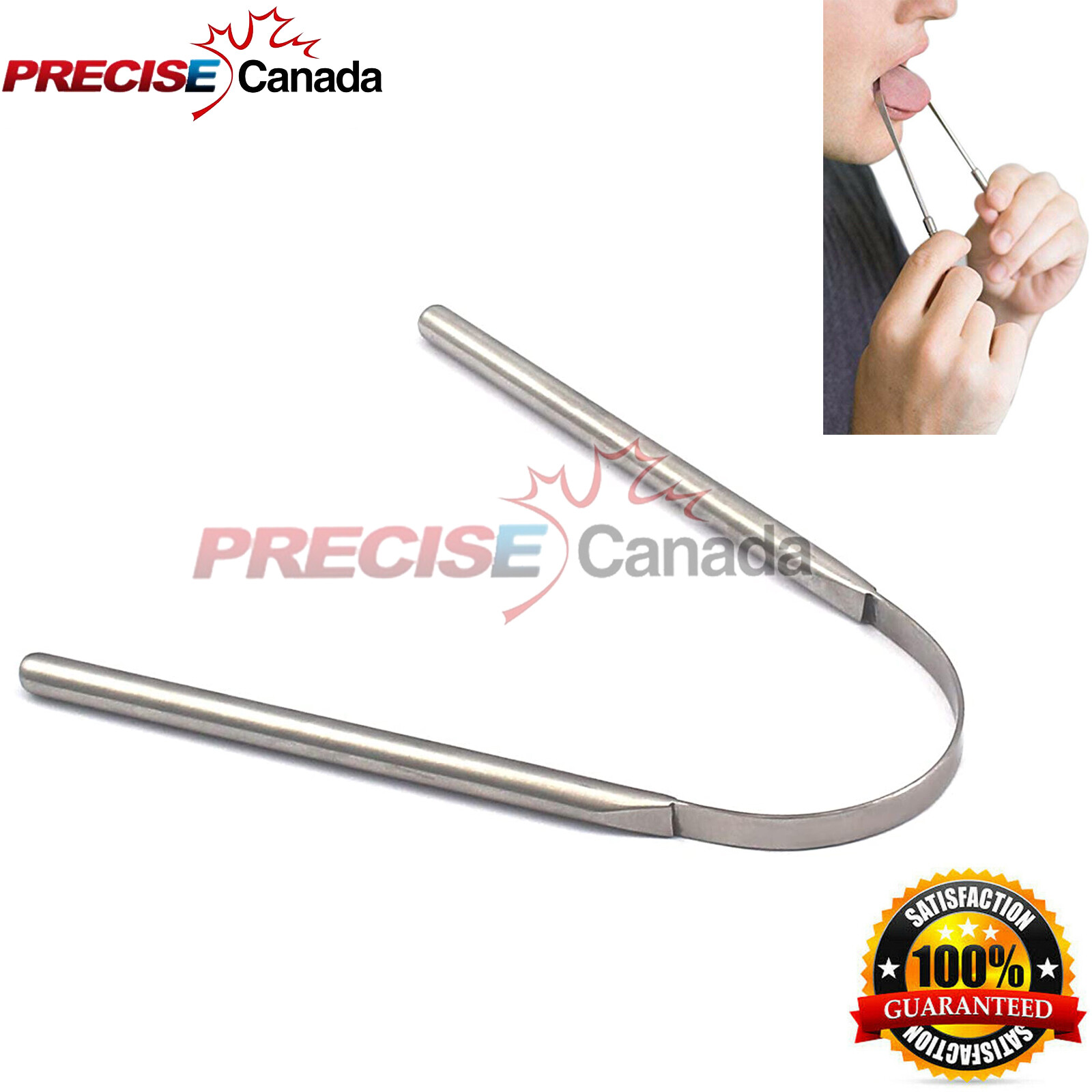 1 Pc Stainless Steel Tongue Cleaner Scraper Dental Oral Care