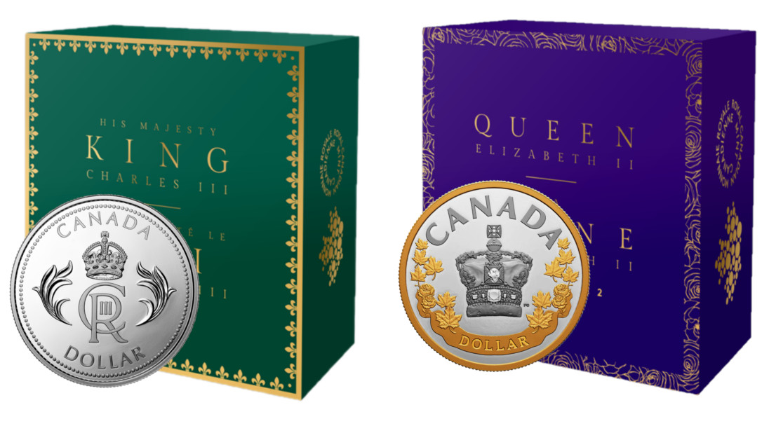 🇨🇦 Canada Dollar $1 Queen Memory IMPERIAL CROWN & Charles III Coronation, 2023
