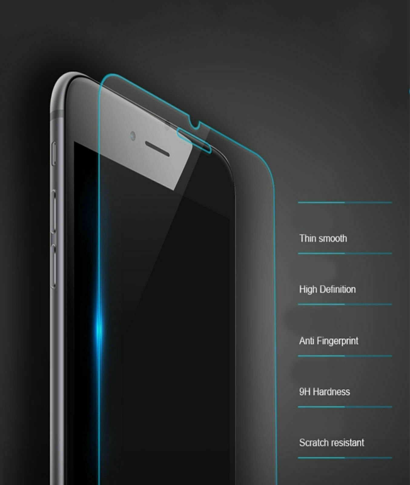 2PCS Tempered Glass Screen Protector High Quality Tempered Film For iPhone