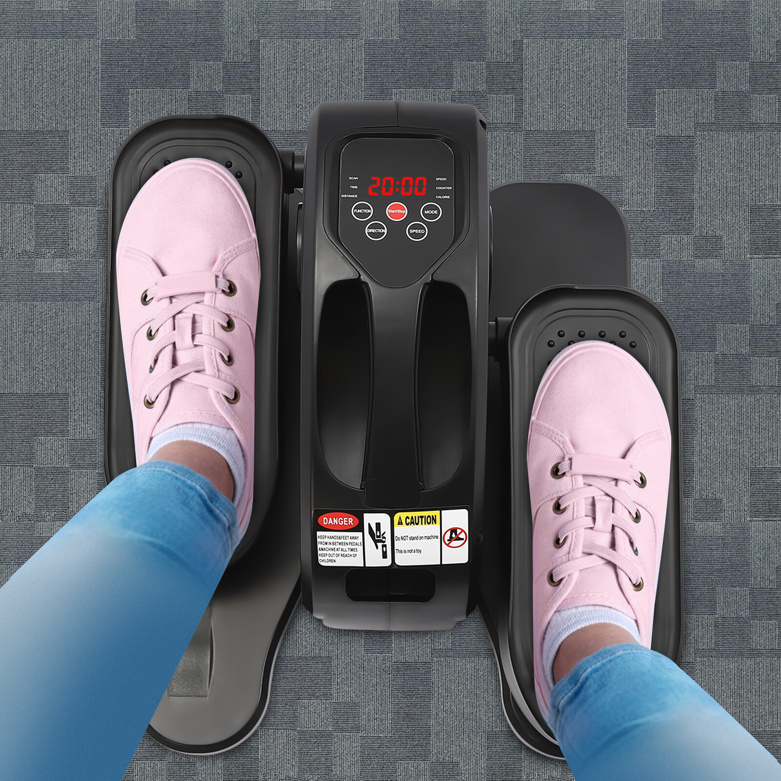 Under Desk Electric Elliptical Machine Five-speed w/LED screen & Remote Control