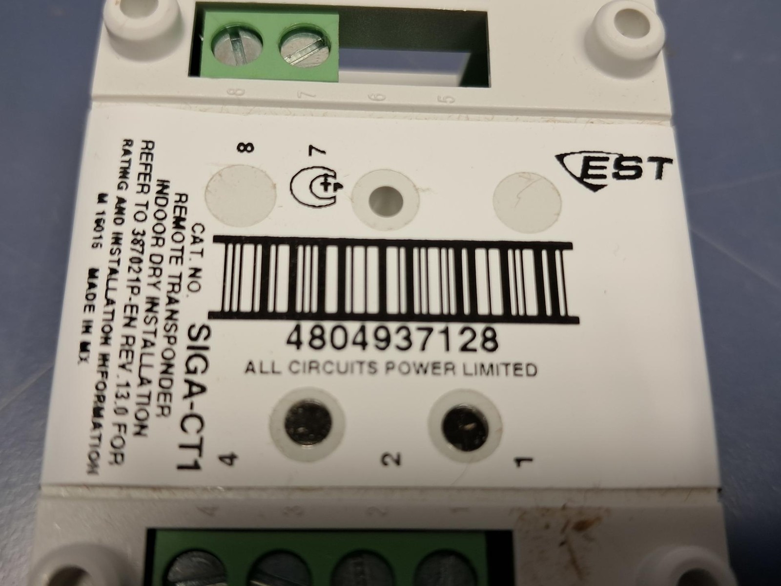 Edward - SIGA-CT1 - Single Input Module for Fire Alarm System - NEW