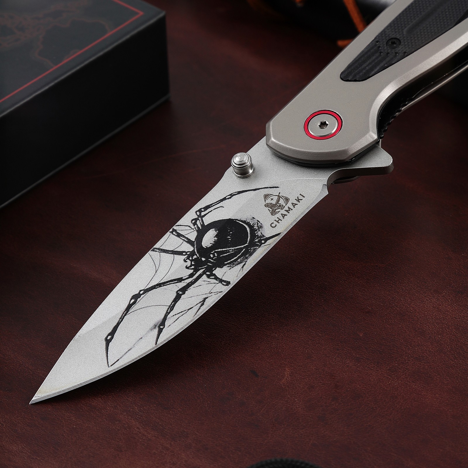 Chamaki Spider Folding Knife Tactical EDC Pocket Knife Razor Sharp Gift Ready
