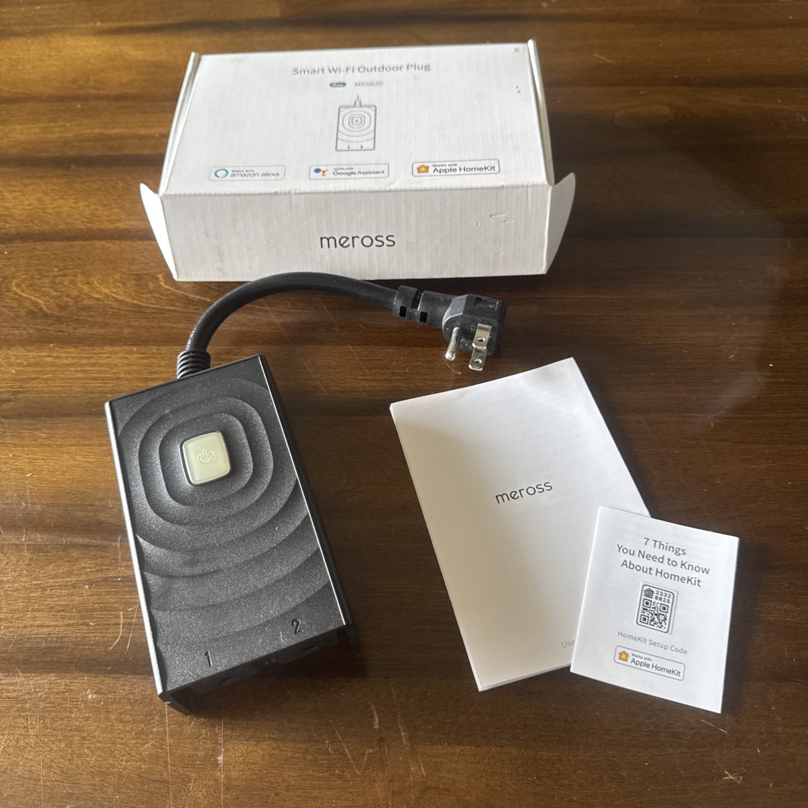 Meross Smart Wi-Fi IP44 waterproof outdoor plug MSS620 2 outlets