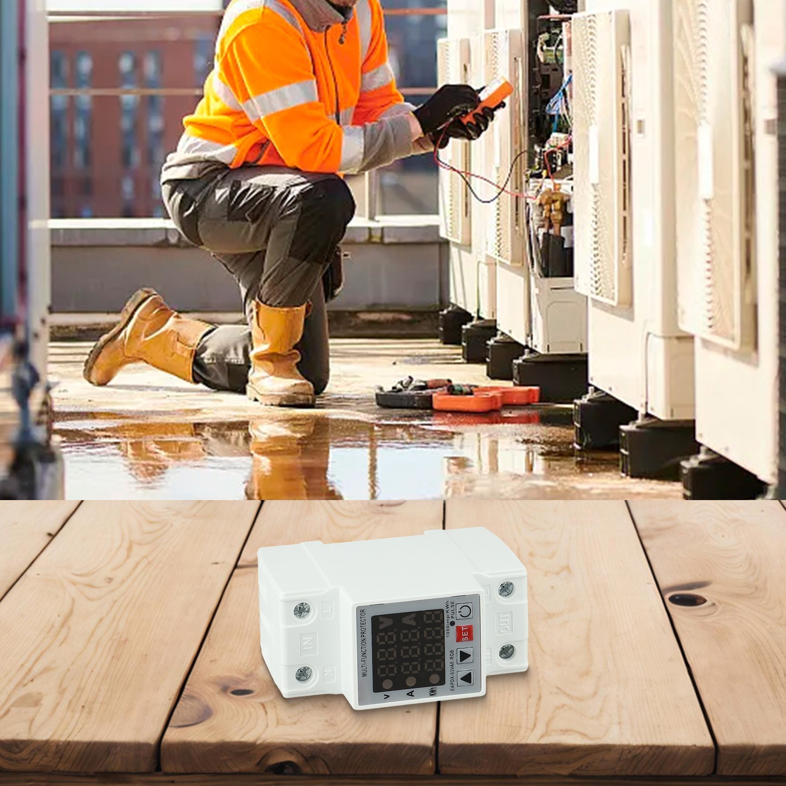 Adjustable Protector Relay with Display Features for Din Rail Applications