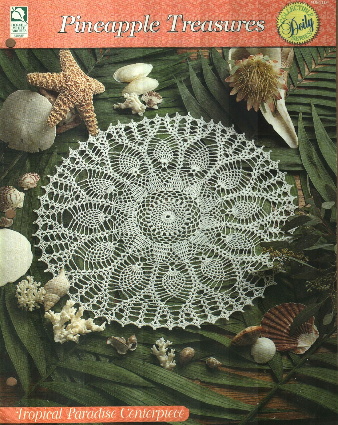NEW TROPICAL PARADISE CENTERPIECE DOILY COLLECTIBLE DOILY SERIES CROCHET PATTERN