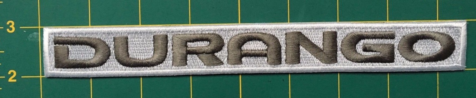 Durango patch dodge durango patch 8.5" wide heat seal iron on or sew on patch