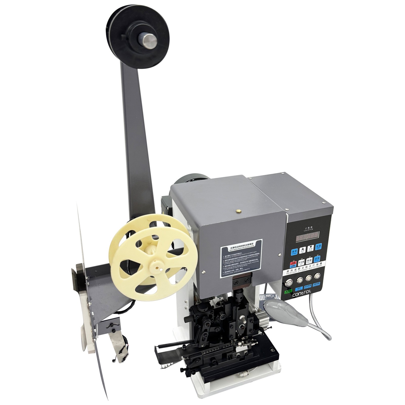 220VAutomatic Wire Stripping and Terminal Crimping Machine1.5T Crimping Capacity