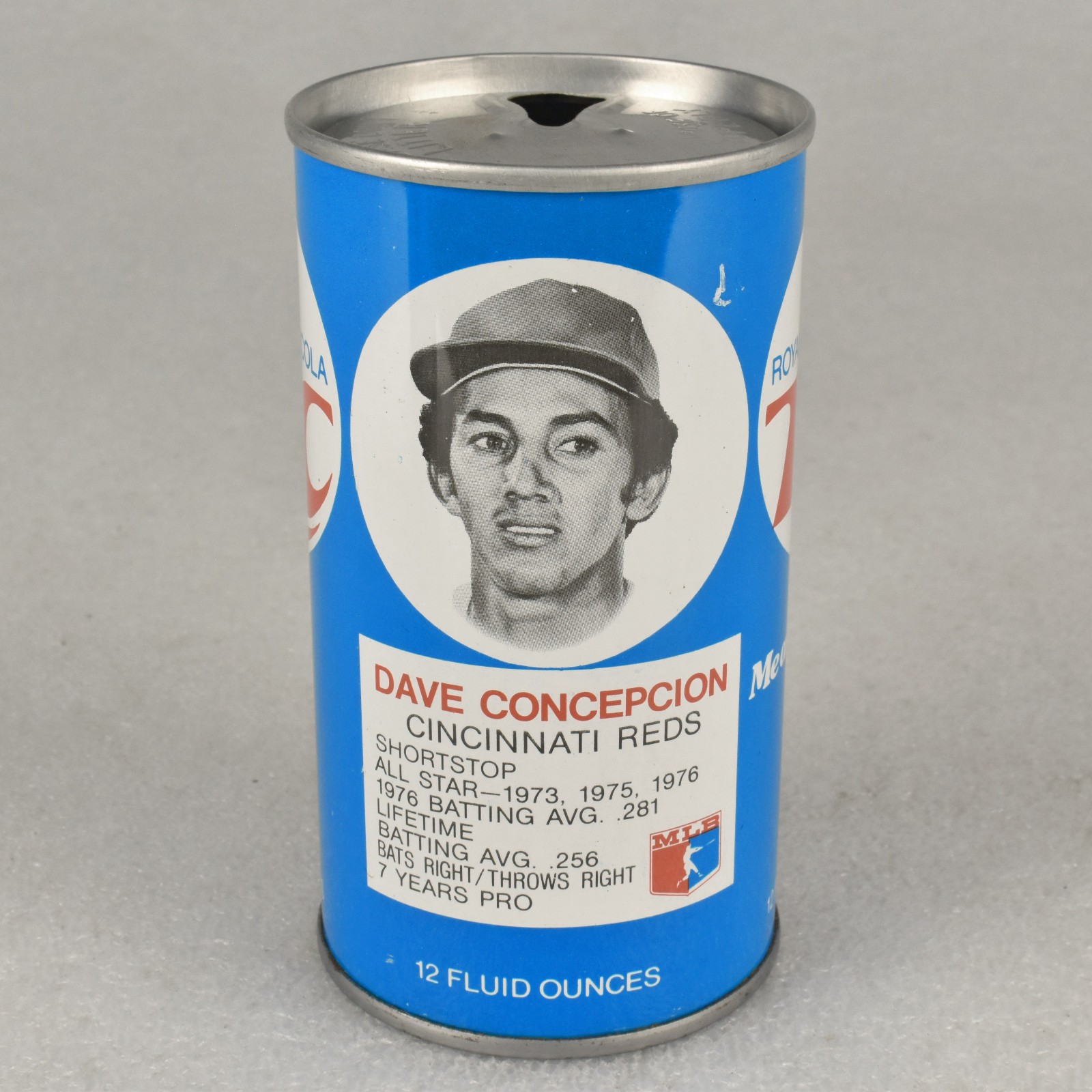 VTG 1977 DAVE CONCEPCION Baseball RC Cola Soda Pop Can 12oz Steel Columbus OH