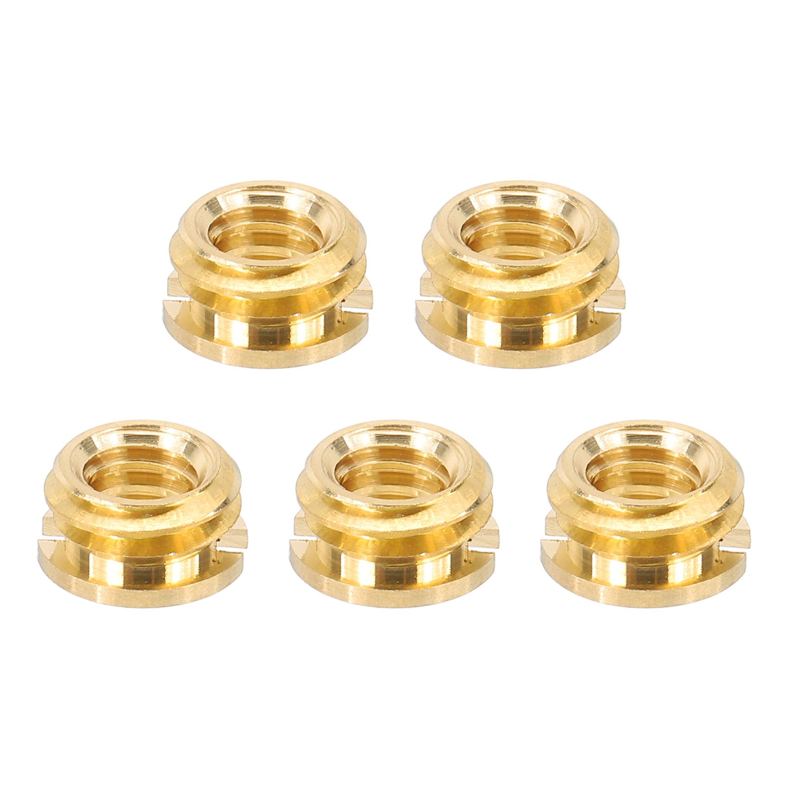 5 Pcs Female Screw Adapter 1/4\" to Male 3/8\" for Mounting, Gold