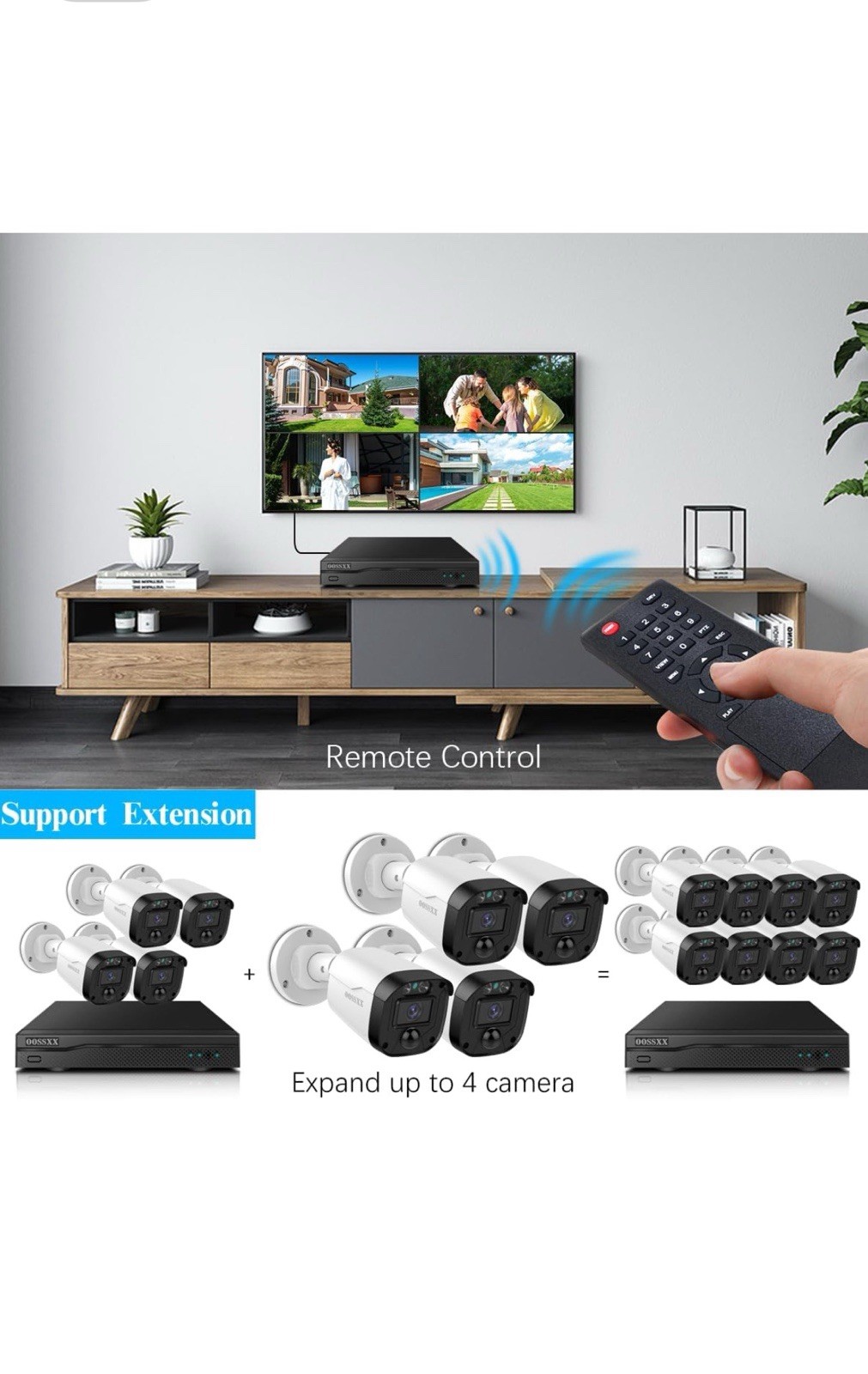 5MP Wired Security Camera System Outdoor Home CCTV Surveillance Video